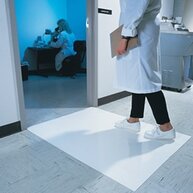 Weiße Feinstaub-Klebematten