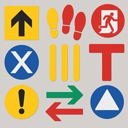 5S vloermarkeringssymbolen-zelfklevend