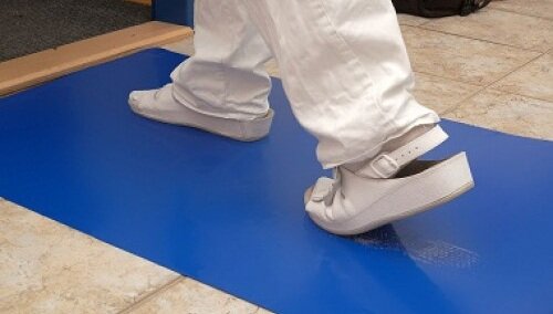 Fijnstof kleefmat blauw 40x60 cm