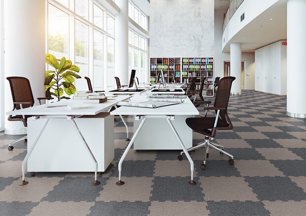 Geweven vinyl kliktegel Olmclick mid beige