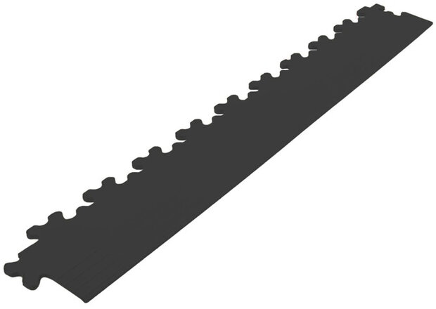 Afwerkrand recht voor 7 mm BoSepta pvc kliktegels zwart