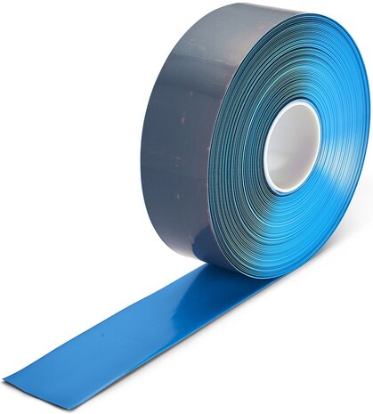 PermaLean vloermarkeringstape extra dun 75 mm blauw