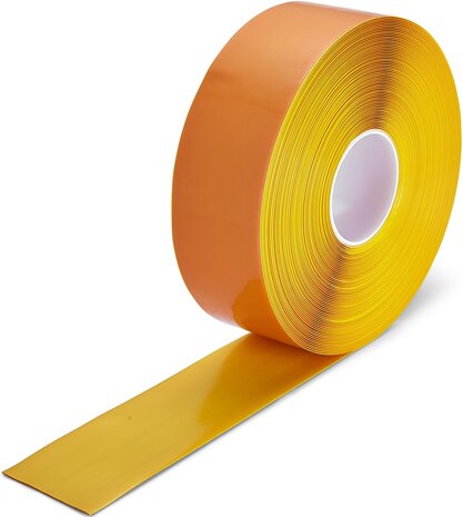 PermaLean vloermarkeringstape extra dun 75 mm geel