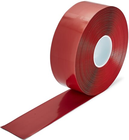 PermaLean vloermarkeringstape extra dun 75 mm rood
