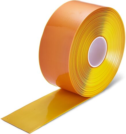 PermaLean vloermarkeringstape extra dun 100 mm geel