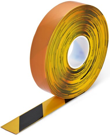 LeanLine Smooth Vloermarkeringstape 50 mm geel-zwart