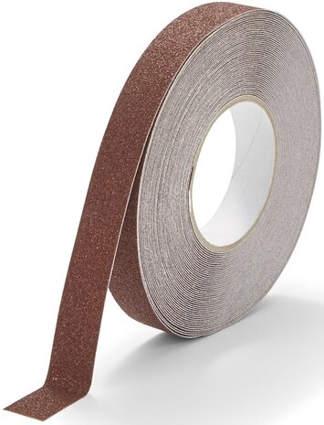 Antisliptape korrel fijn 25 mm bruin