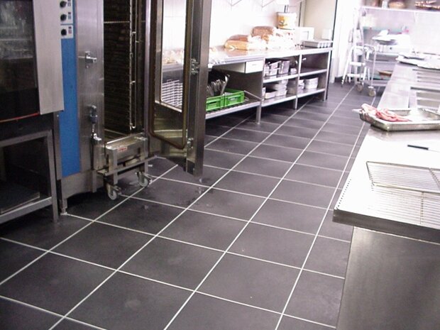 PVC Horecakeukenvloer Vloeistofdicht HACCP &ndash; BoFix GL 10 mm antraciet