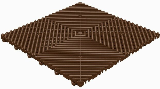 BoDeck Standard Balkonvloertegel &ndash; Open Drainage Kliktegel (PP)| Bruin