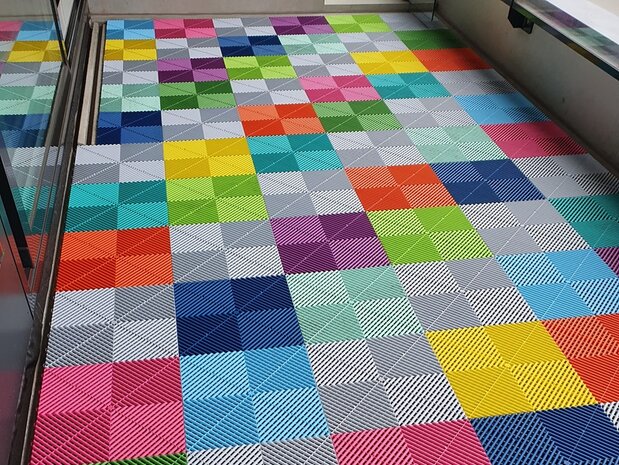 BoDeck Standard Balkonvloertegel &ndash; Open Drainage Kliktegel (PP)| Geel