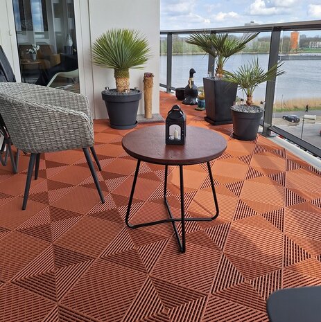 BoDeck Classic balkonvloeren 18 mm &ndash; open kliktegels | Zwart