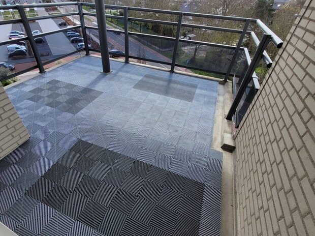 BoDeck Trend balkonvloeren 18 mm &ndash; open kliktegels | Lichtblauw