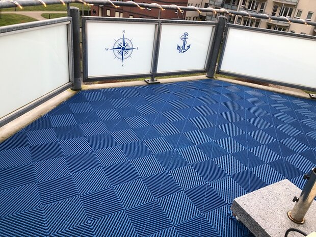 BoDeck Trend balkonvloeren 18 mm &ndash; open kliktegels | Reflexblauw