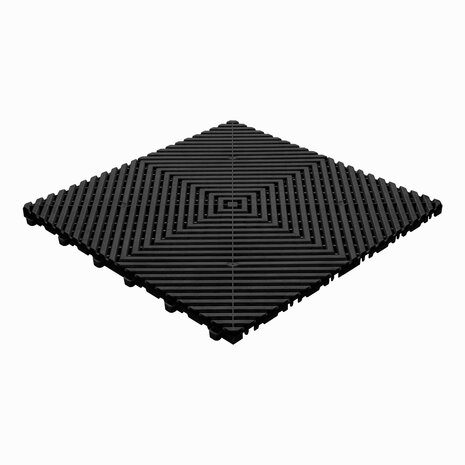 BoDeck Grid balkontegels 18 mm&ndash; open kliktegels | Zwart