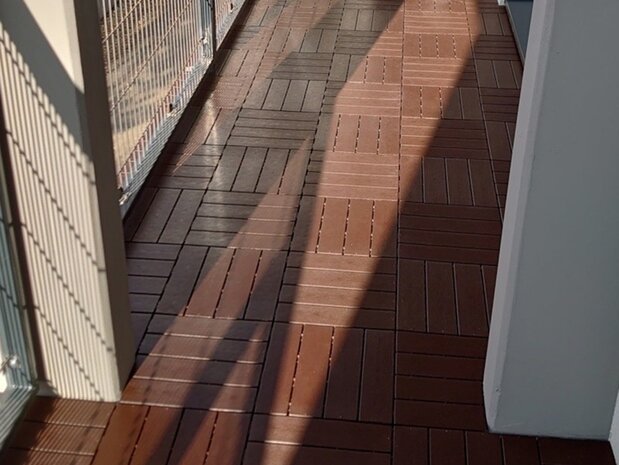 BoFudra balkonvloer 12 mm-houtlook- grijs