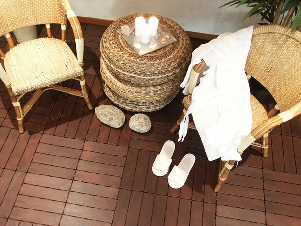 BoFudra balkonvloer 12 mm-houtlook- grijs