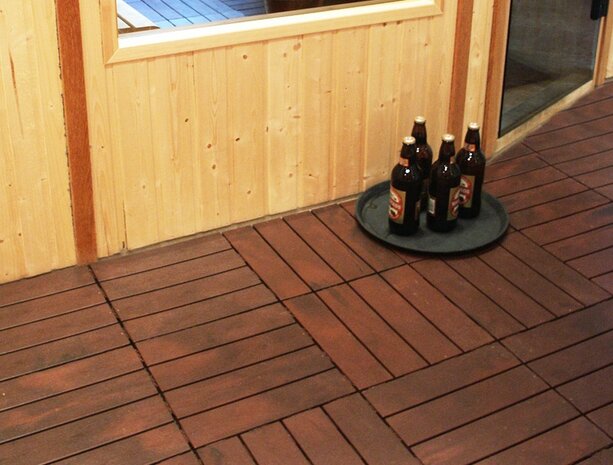 BoFudra balkonvloer 12 mm-houtlook- grijs