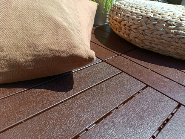 BoFudra balkonvloer 12 mm-houtlook- zwart