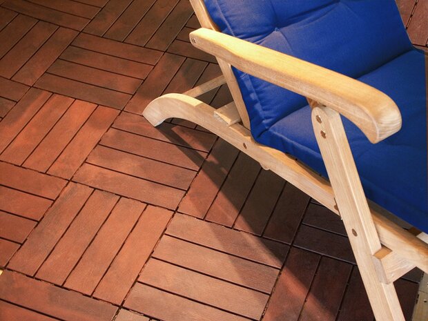 BoFudra balkonvloer 12 mm-houtlook- mahony