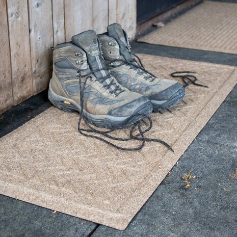 Waterhog Schoenen- &amp; Laarzenmat Chevron 38&times;91 cm Beige