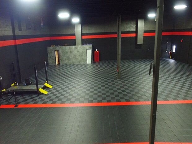 Taralock PVC kliktegel Garagevloer 7 mm -rood-verdekte verbinding 