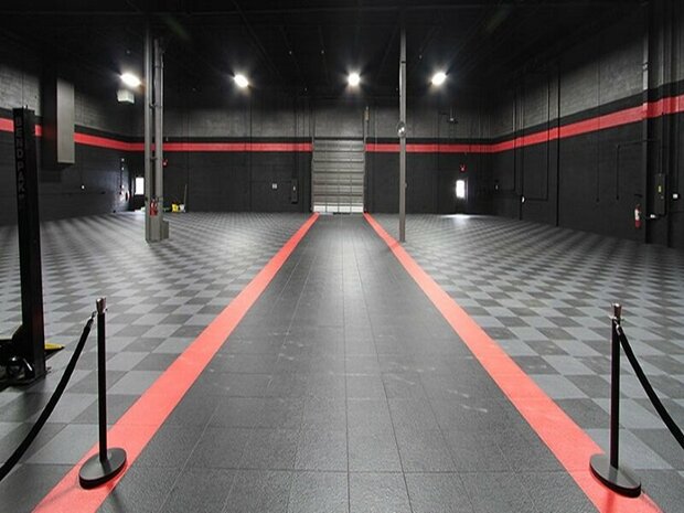 Taralock PVC kliktegel Garagevloer 7 mm -rood-verdekte verbinding 