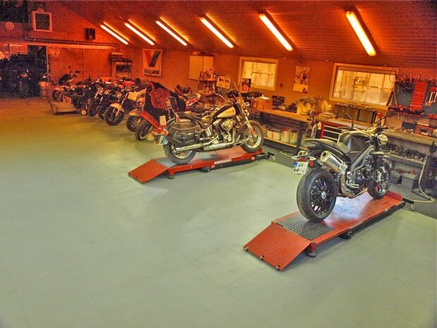 BoSepta-PVC-Kliktegel-Garagevloer-7-mm-oranje-licht-gestructureerd