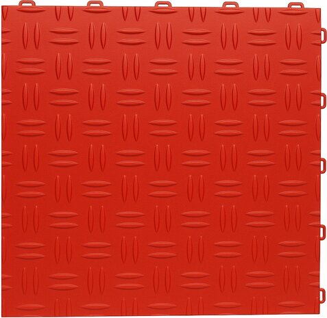 BoDiamond-Garagetegels-18 mm&ndash;rood-traanplaatmotief 