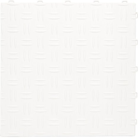 BoDiamond-Garagetegels-18 mm&ndash;wit-traanplaatmotief 