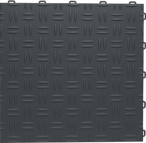 BoDiamond-Garagetegels-18 mm&ndash;donkergrijs-traanplaatmotief 