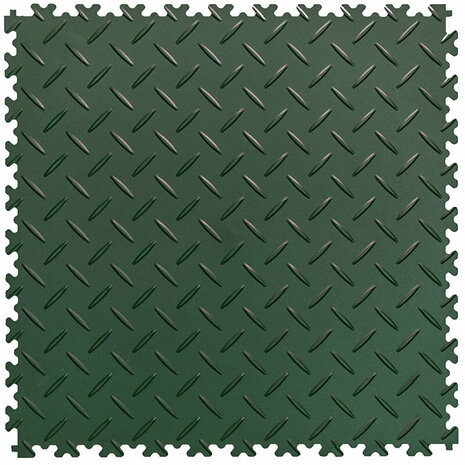 BoSepta PVC Kliktegel Garagevloer&ndash;7mm-groen-traanplaat 