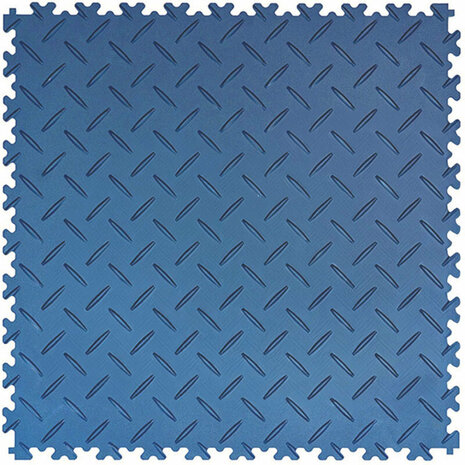 BoSepta PVC Kliktegel Garagevloer&ndash;7mm-blauw-traanplaat  