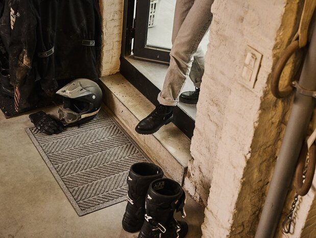 Deurmat WaterHog Herringbone Charcoal 115x180 cm