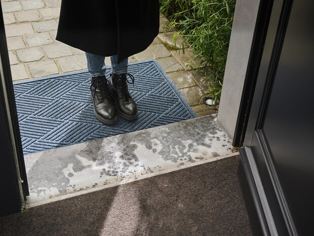 Deurmat WaterHog Diamond Charcoal 180x250 cm