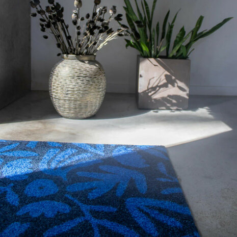 ColorStar- Lagoon- binnendeurmat-marineblauw-85x150 cm