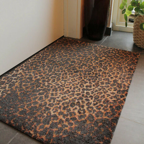 ColorStar- Leopard- binnendeurmat-natural-85x150 cm
