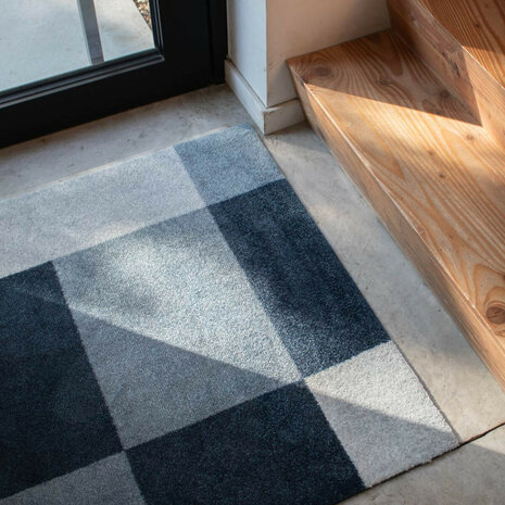 ColorStar Blocks binnendeurmat-koelgrijs-85x150 cm