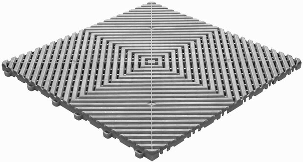 BoGrid balkontegels 18 mm&ndash;open kliktegels-vlak | Wit-Alu