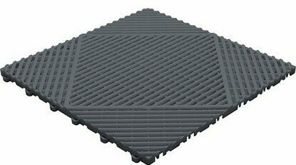 BoClassic balkonvloeren 18 mm &ndash; open kliktegels-rond| Donkergrijs