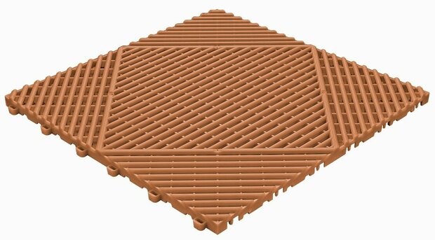 BoClassic balkonvloeren 18 mm &ndash; open kliktegels-rond | Terracotta