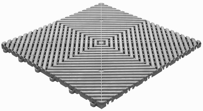 Kliktegel open structuur BoGrid grijs-alu