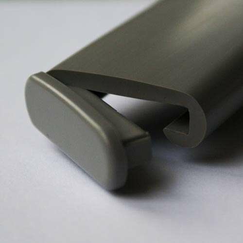 Endkappe Kunststoff Flachhandlauf F408-003 Telegrau