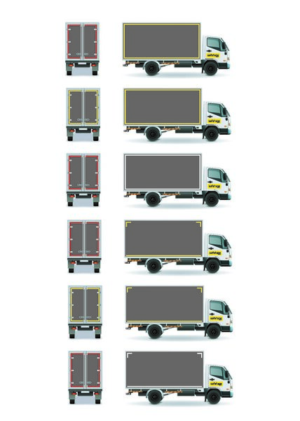 Reflecterende tape voor vrachtwagens ECE104 geel