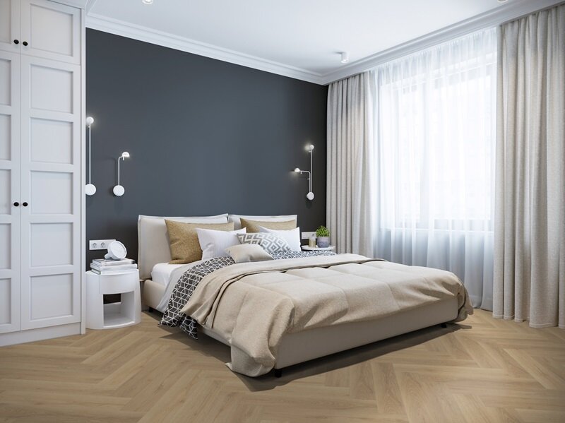 PVC plakvloer Visgraat Mercury 55 Nordic Oak Light Natural