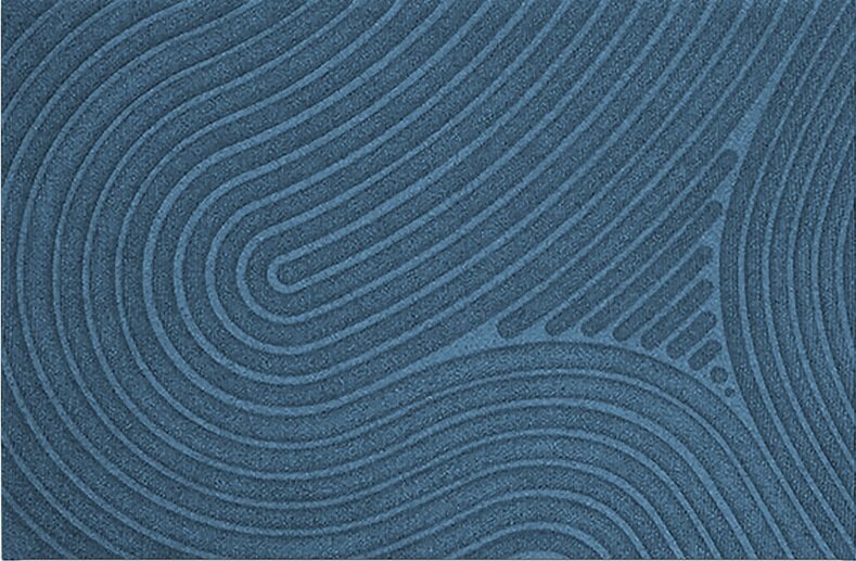 Deurmat WaterHog Fingerprint Blue 55x85 cm