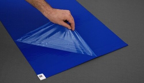ESD fijnstof kleefmat blauw 114x66 cm