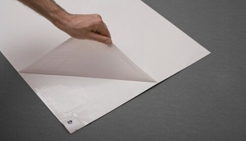 ESD fijnstof kleefmat wit 114x66 cm