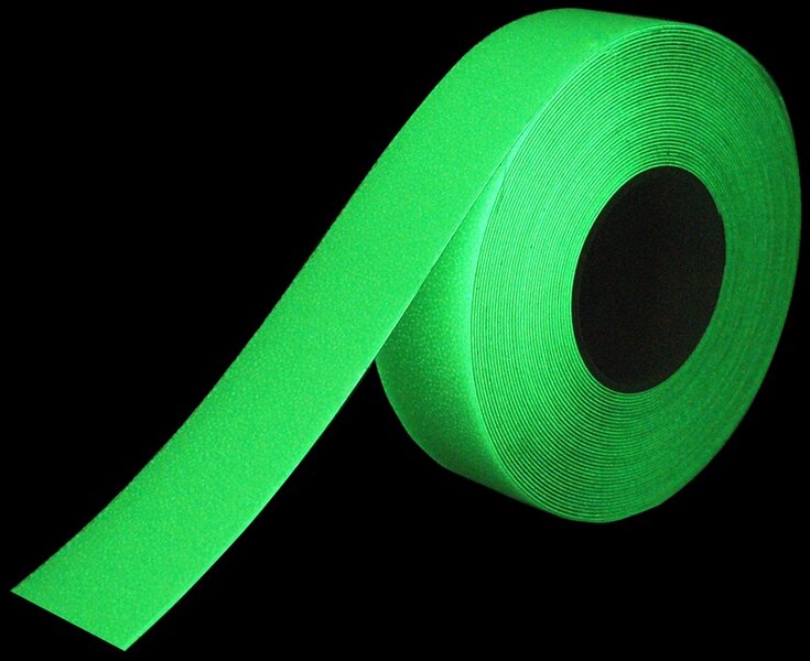 PermaStripe photoluminicerend Vloermarkeringstape 75 mm  PermaStripe photoluminicerend Vloermarkeringstape 75 mm  