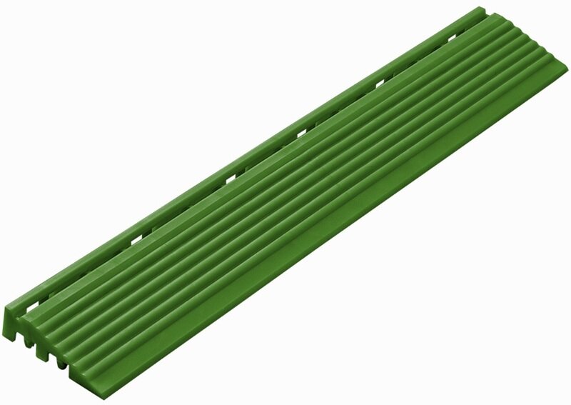 Afwerkrand recht voor 18 mm PP kliktegels groen