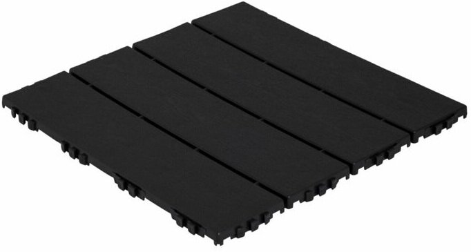 BoFudra balkonvloer 12 mm-houtlook- zwart